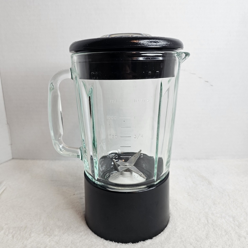Kitchen Aid KSB50B4 Glass Black Blender Jar Pitcher 40 oz. 5 Cups